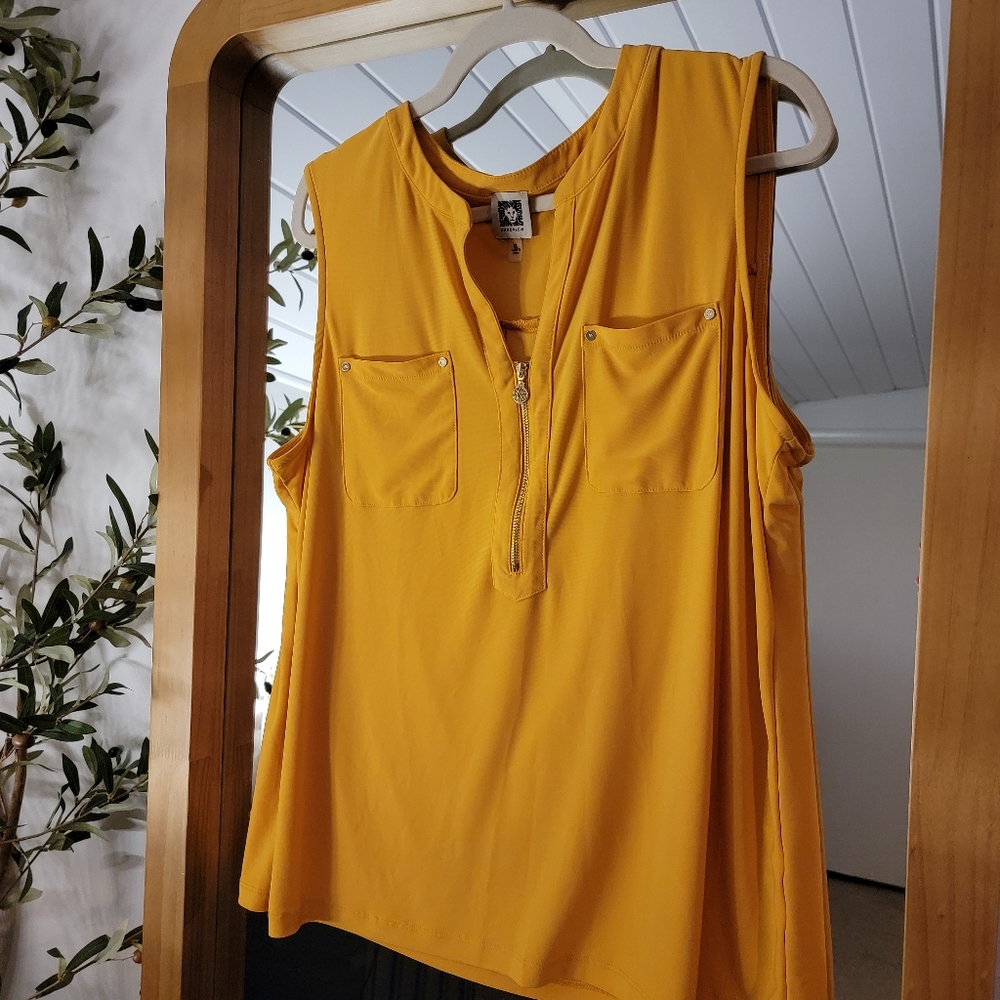 Anne Klein Womens zip up tank Sz XL